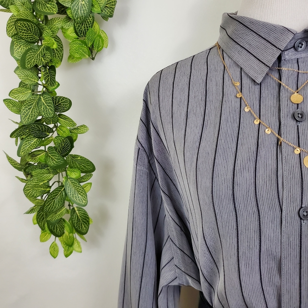 George men's oversized striped shirt dress - Picture 2 of 16